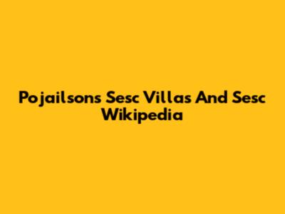 Pojailson's Sesc Villas And Sesc Wikipedia