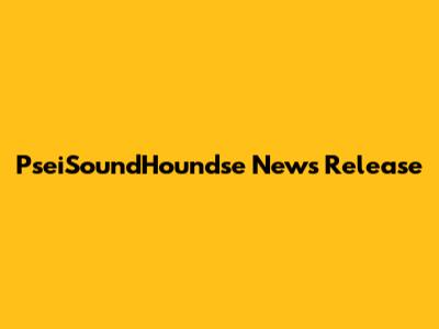 PseiSoundHoundse News Release