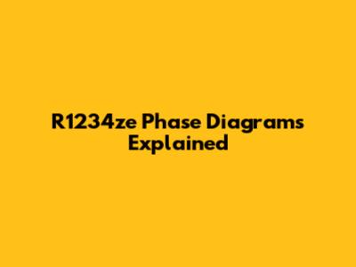 R1234ze Phase Diagrams Explained