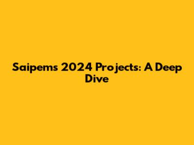 Saipem's 2024 Projects: A Deep Dive