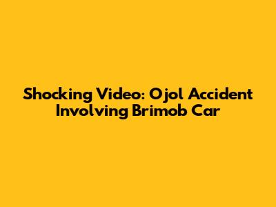 Shocking Video: Ojol Accident Involving Brimob Car