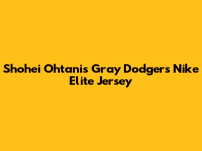 Shohei Ohtani's Gray Dodgers Nike Elite Jersey
