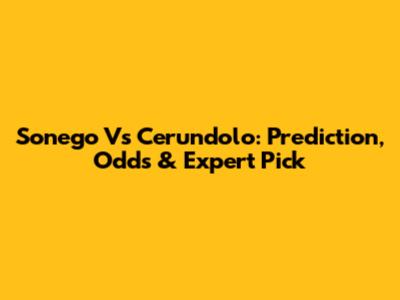Sonego Vs Cerundolo: Prediction, Odds & Expert Pick