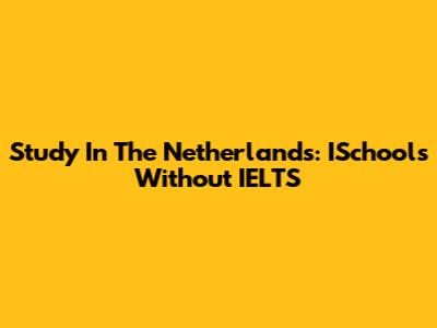 Study In The Netherlands: ISchools Without IELTS