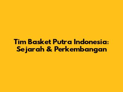 Tim Basket Putra Indonesia: Sejarah & Perkembangan