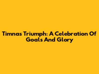 Timnas' Triumph: A Celebration Of Goals And Glory