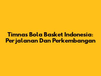 Timnas Bola Basket Indonesia: Perjalanan Dan Perkembangan