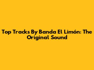 Top Tracks By Banda El Limón: The Original Sound