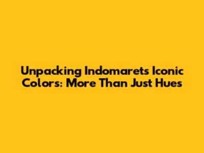 Unpacking Indomaret's Iconic Colors: More Than Just Hues