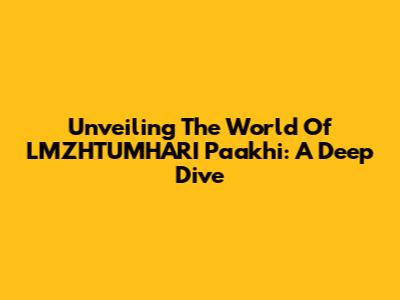 Unveiling The World Of LMZHTUMHARI Paakhi: A Deep Dive