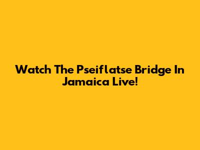 Watch The Pseiflatse Bridge In Jamaica Live!