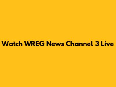 Watch WREG News Channel 3 Live