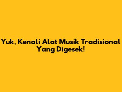 Yuk, Kenali Alat Musik Tradisional Yang Digesek!